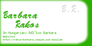 barbara rakos business card